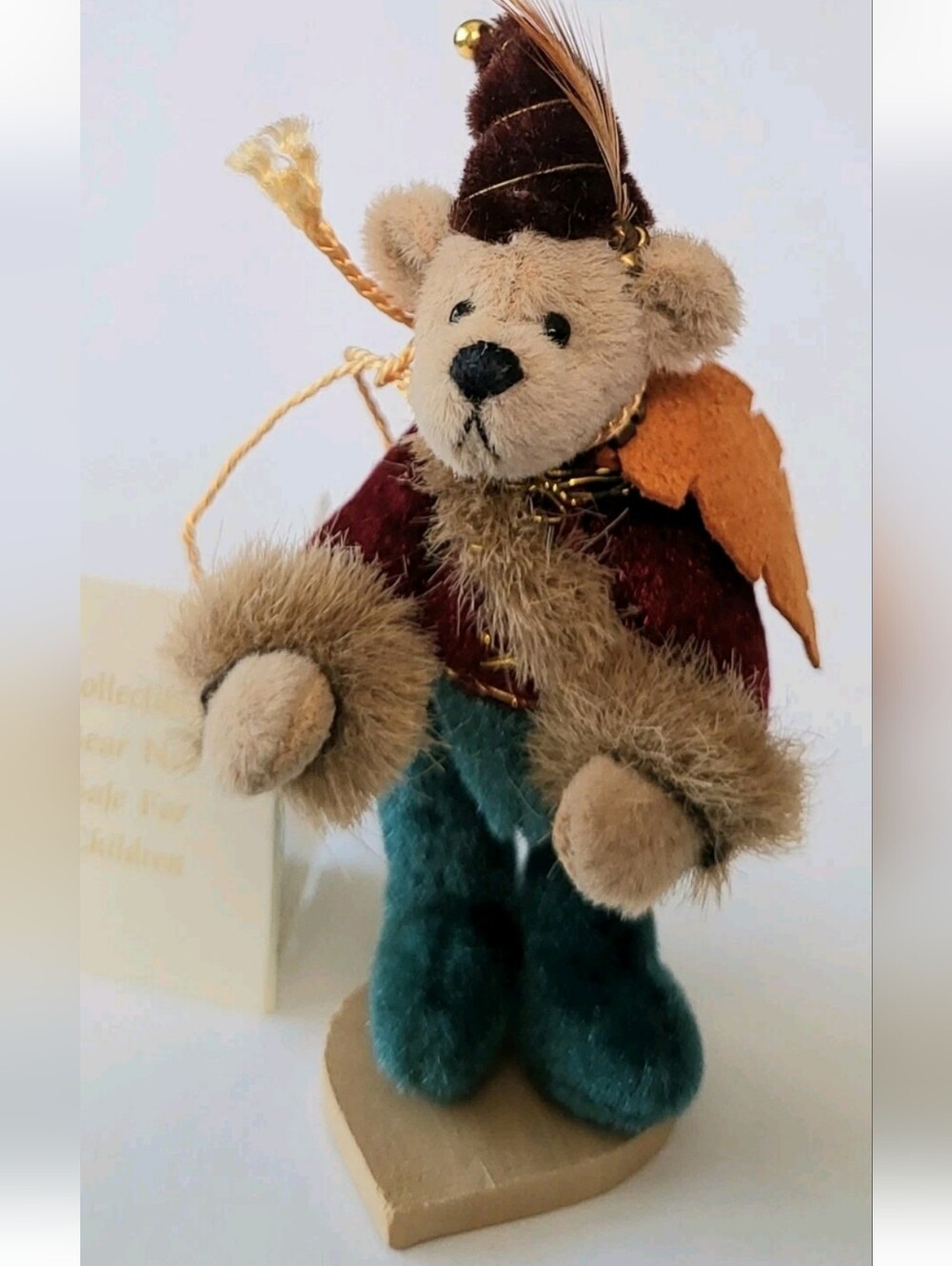 DEB CANHAM "AUTUMN SPRITE" L.E. 3" LITTLE GEM BEAR FALL LEAVES
